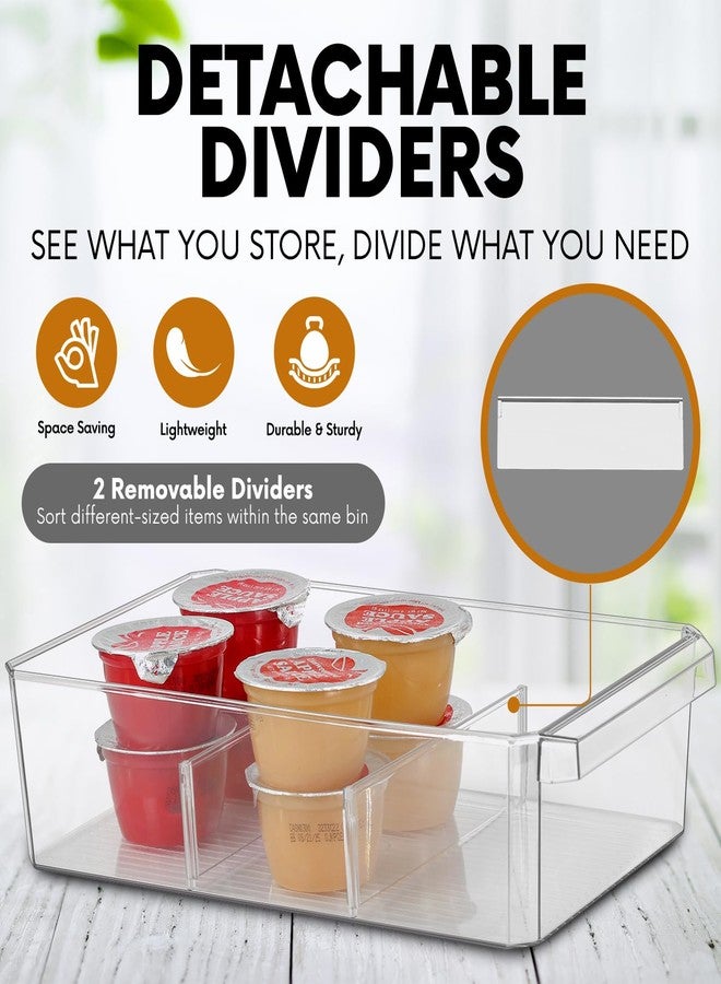 ShelfShaper Clear Large Plastic Storage Bins with Removable Dividers, Pantry Organizers and Storage Containers Fridge Organizer Bin for Organizing Kitchen Under Sink Bathroom Refrigerator Organization Freezer - Image 5