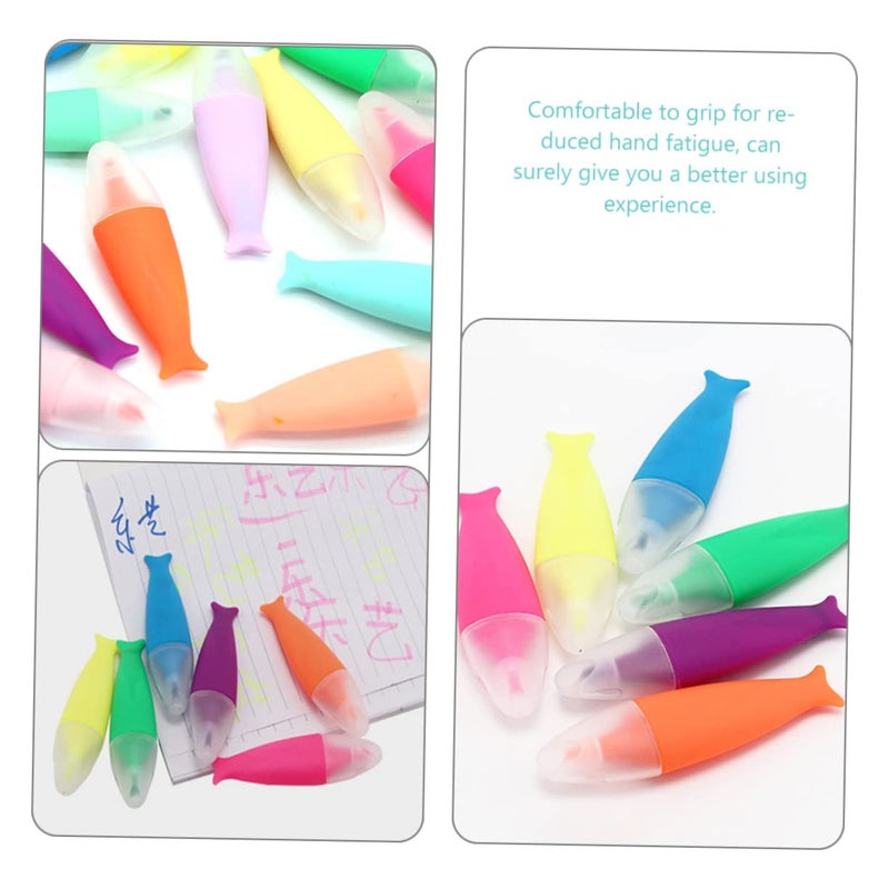 12 Assorted Fluorescent Watercolor Highlighter Pens For School Projects And Office Use - Image 5