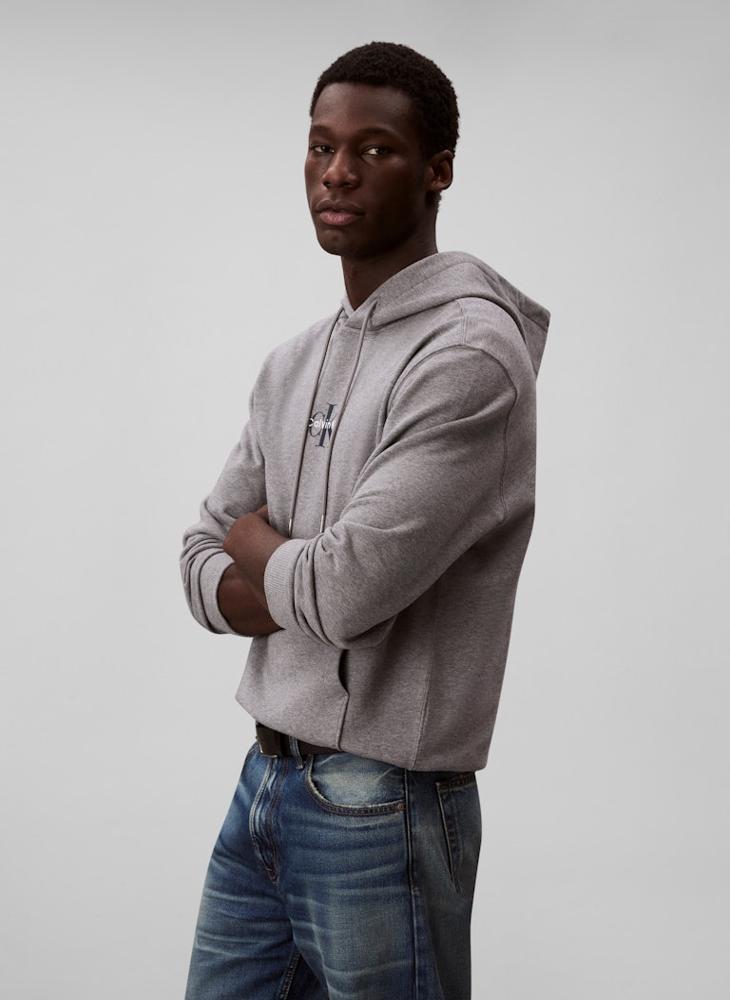 Calvin Klein Jeans Cotton Terry Monogram Hoodie - Image 1