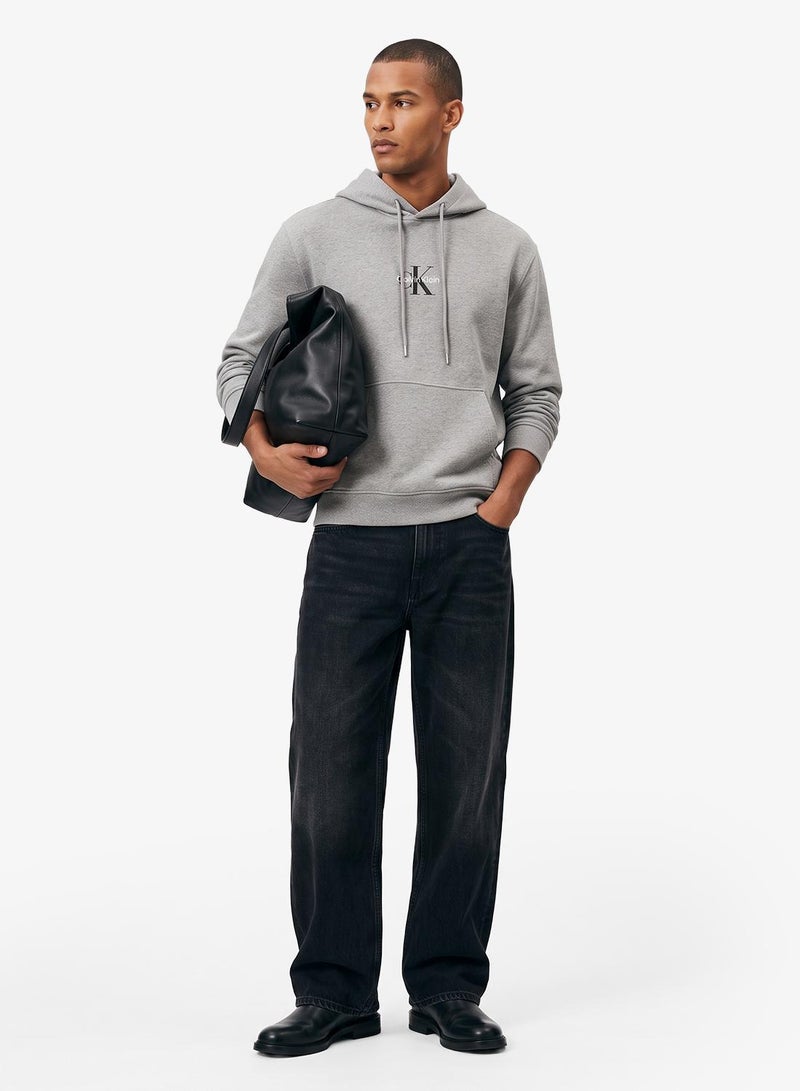 Calvin Klein Jeans Cotton Terry Monogram Hoodie - Image 1