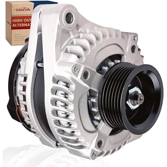 TSSLIIN High Output Alternator for-Honda Odyssey 2008-2010 Pilot 2009-2011 for-Ridgeline For-Acura MDX ZDX 2010-2013 RL TL TSX 130Amp 12V CW 6-Groove Pulley 31100-RGW-A01 11391 - Image 1