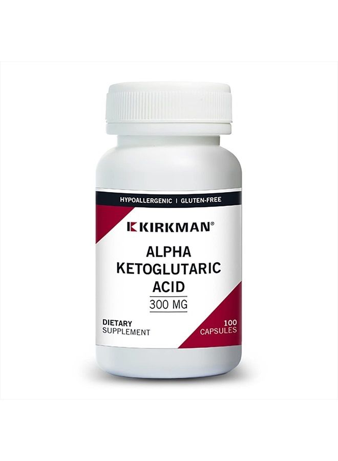 Kirkman Alpha-Ketoglutaric Acid 300 mg - 100 Capsules - Supports Metabolism - Helps Maintain Strong Bones - Hypoallergenic - Image 1