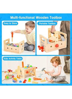 YelaJoy Wooden Tool Set, For Kids 2–5-Year-Old,24PCS Educational STEM Toys, Toddler Toys Construction Preschool Learning Activities  - Image 4