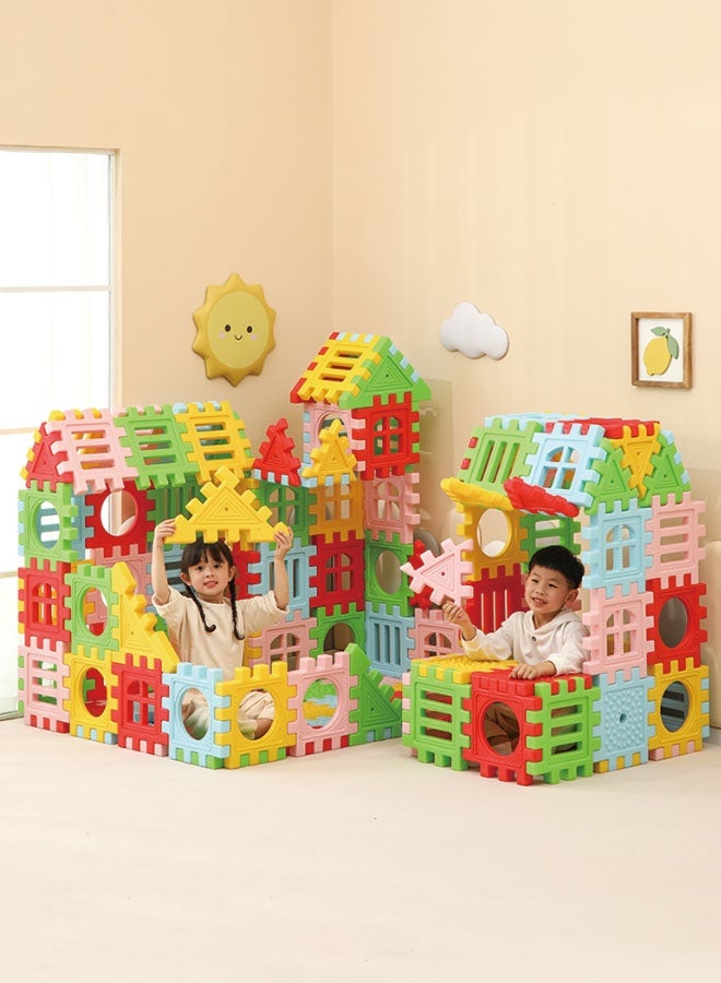JSAITOYS 22pcs Happy Extra-Large Plastic Construction Area Building Box Multi-Equipped Model Toy for Kindergarten Sensory Training Family Fun - Image 1