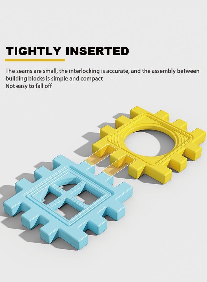 JSAITOYS 22pcs Happy Extra-Large Plastic Construction Area Building Box Multi-Equipped Model Toy for Kindergarten Sensory Training Family Fun - Image 3