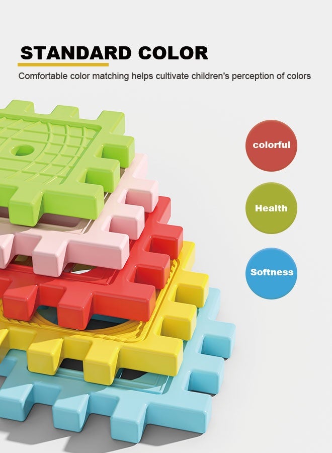 JSAITOYS 22pcs Happy Extra-Large Plastic Construction Area Building Box Multi-Equipped Model Toy for Kindergarten Sensory Training Family Fun - Image 5