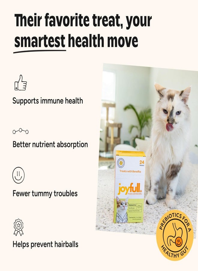 Joyfull Lickable Cat Treats with Prebiotics – Wild-Caught Tuna Squeeze Treats – Supports Digestive Health – 24 Tubes (0.5 oz Each) - Image 5