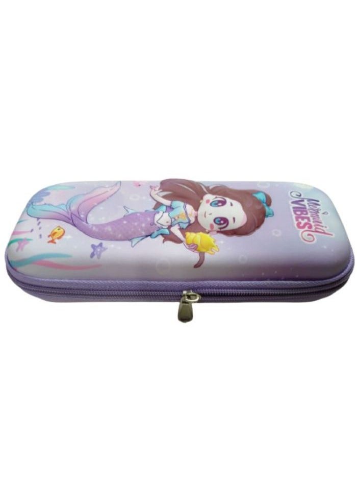 3D Pencil Case High Quality 3D Pencil Cases and Bags for Boys and Girls, Embrace Adventure with Vibrant Colors High Quality(Mermaid) (Mermaid) (Brown Hair(Maid(purple)) - Image 2