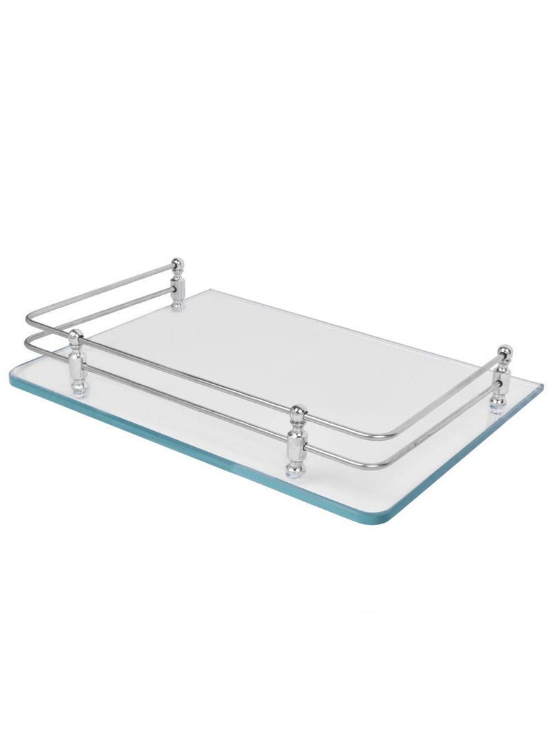 A TO Z A to Z Glass Polished finish Shelf Stand with F Bracket Transparent 10 X 9  - Image 3