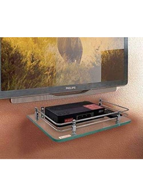 A TO Z A to Z Glass Polished finish Shelf Stand with F Bracket Transparent 10 X 9  - Image 2