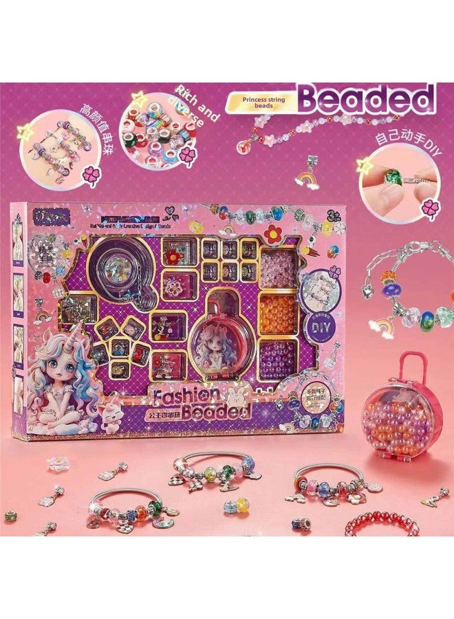Daughter's Treasure Chest Jewelry Box Princess Children's Bracelet Beaded Diy Handmade Girl's Birthday Gift Toy-Color:86081 (minimum Batch Of 60) - Image 5