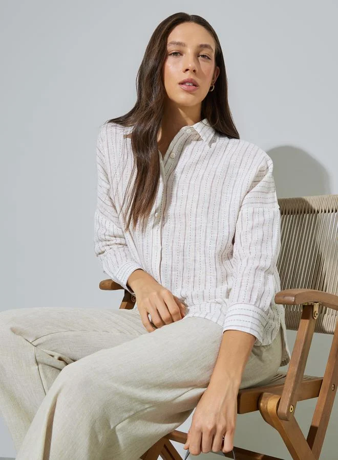 Styli Regular Fit Striped Shirt