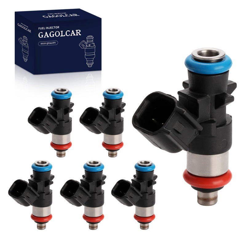 GAGOLCAR 6Pack Fuel Injectors Set Compatible with Dodge Avenger Challenger Durango Journey Jeep Grand Cherokee Wrangler JK Chrysler Ram ProMaster Replaces 5184085AD 4G2269 FJ1147 - Image 2