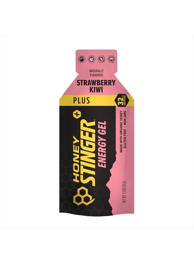 Honey Stinger Strawberry Kiwi Energy Gel | Caffeinated & Gluten Free with Organic Honey | For Exercise, Running and Performance | Sports Nutrition for Home & Gym, Pre and Mid Workout | 24 Pack - Image 2