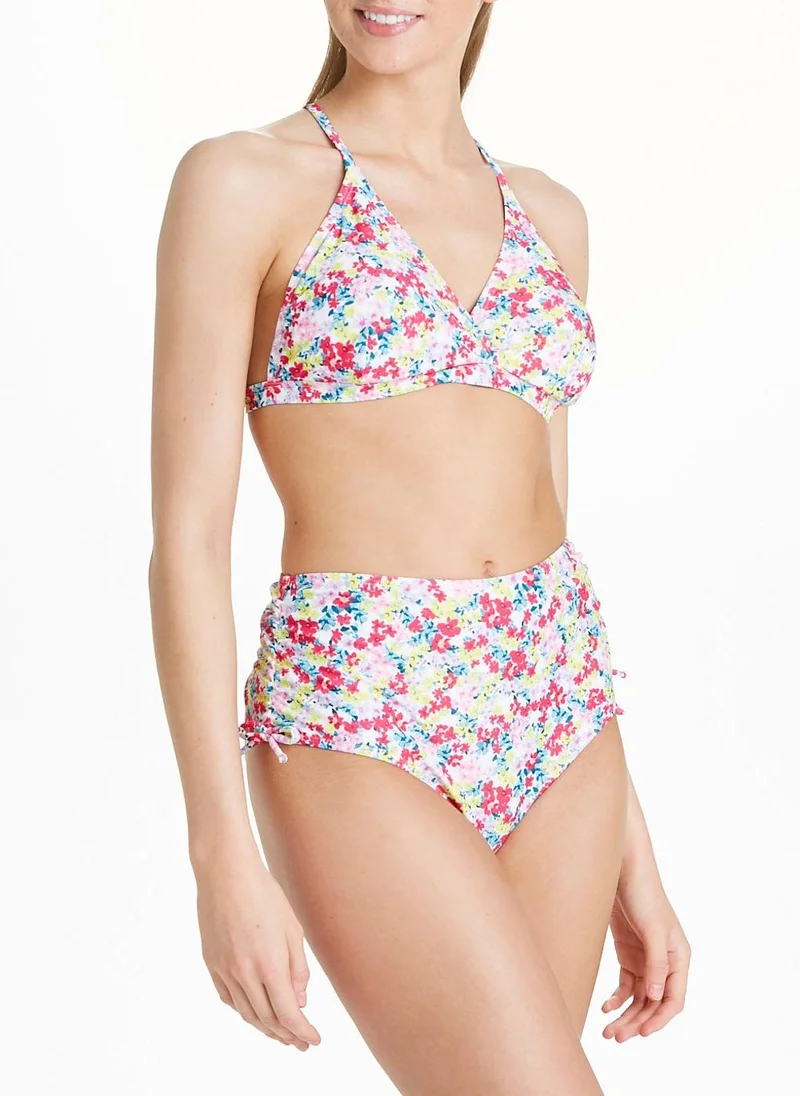 Matalan Ditsy Floral Ruched Side High Waisted Bikini Briefs