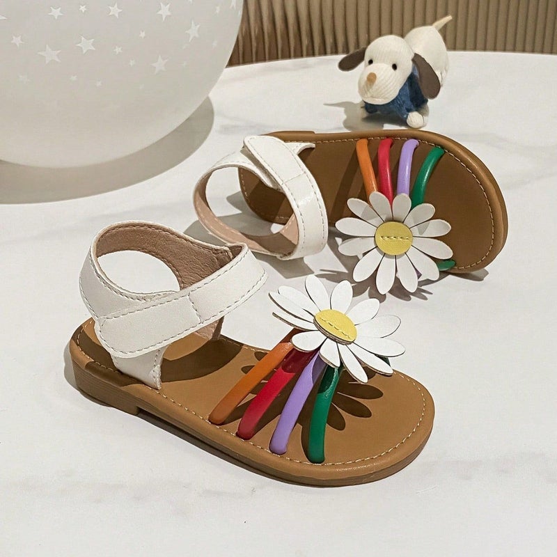 Children'S Sandals Cute Little Girl Sunflower Soft Bottom Kidsren'S All-Match Beach Sandals - Image 1