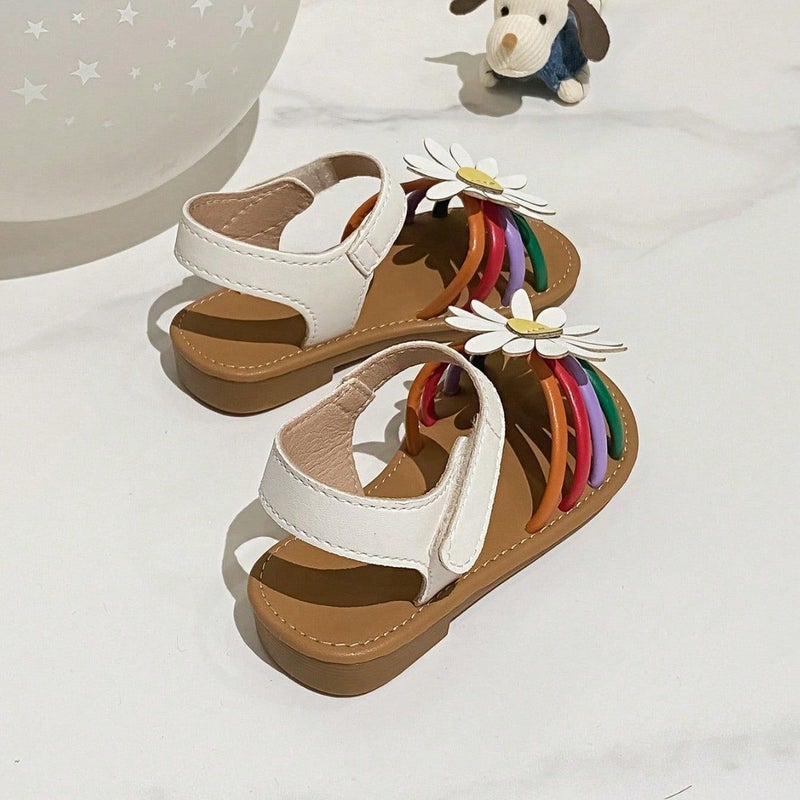 Children'S Sandals Cute Little Girl Sunflower Soft Bottom Kidsren'S All-Match Beach Sandals - Image 5