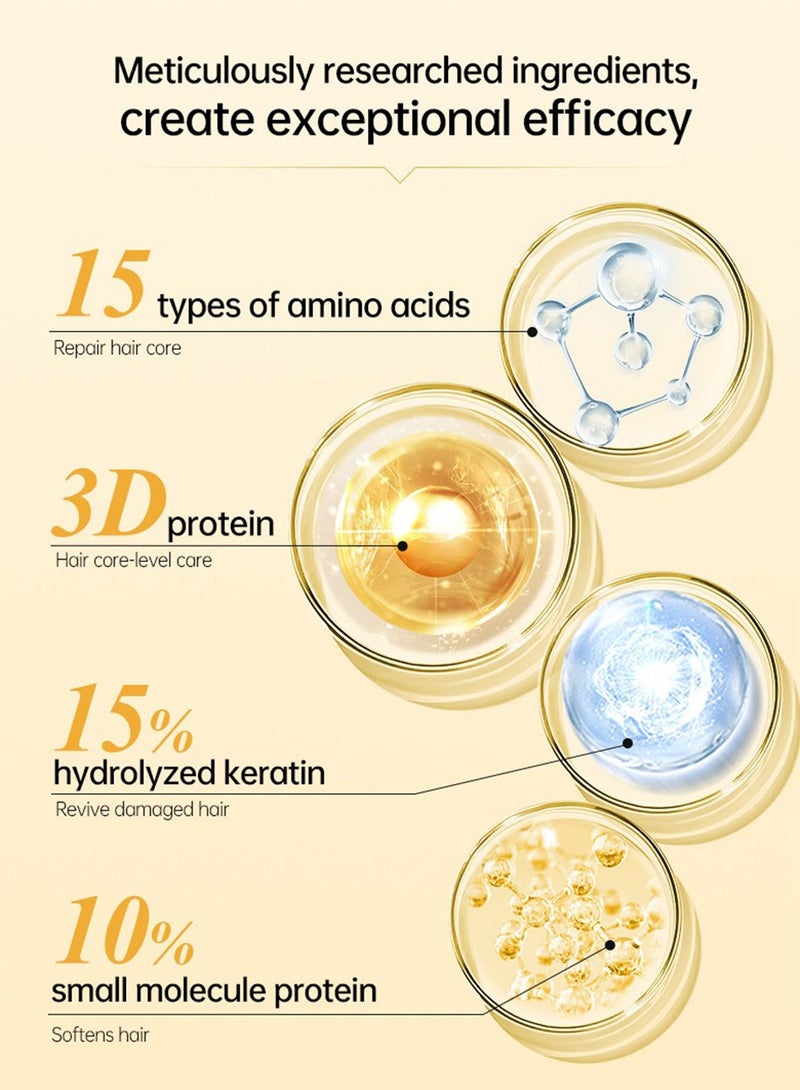 PURC 8s Revitalizes Hot Dyeing Damaged Hair Mask, Deep Conditioning Hair Mask, Hair Daily Care Perm and Dye, Hair Repair Treatment for Damaged Hair, Instantly Smooths Frizz 70g - Image 4