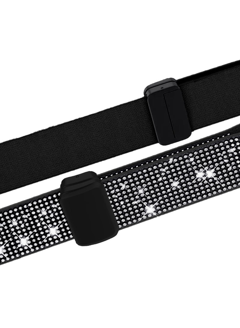 38mm/40mm/41mm/42mm(Series 10) Strap Band for Apple Watch Series 1-9, SE & Ultra - Rhinestone Sparkle Watch Band - Black - Image 3