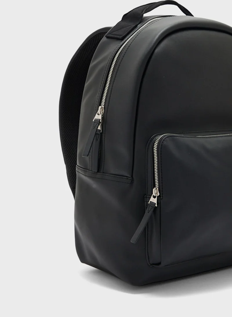 Calvin Klein Jeans Monogram Front Pocket Zip Backpack