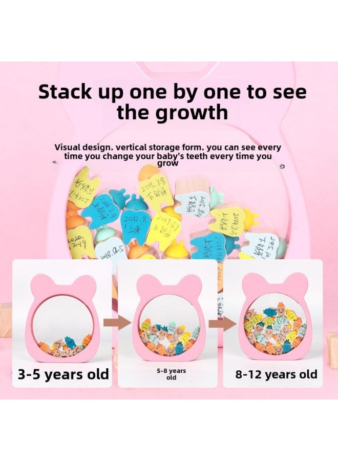Children's Teeth Box Boys And Girls Teeth Memorial Box Creative Baby Fairy Umbilical Cord Collection Box-Color:Babe Mouse-Pink  - Image 4