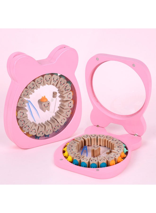 Children's Teeth Box Boys And Girls Teeth Memorial Box Creative Baby Fairy Umbilical Cord Collection Box-Color:Babe Mouse-Pink  - Image 1