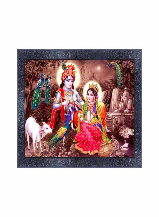 pnf Poster And Frames Radha Krishna Wooden Photo Frame With Acrylic Sheet | For Living, Pooja Room | Home Decoration Item | Best Gifting Option (10 * 14inch,Multicolour,Synthetic) 16475 - Image 1