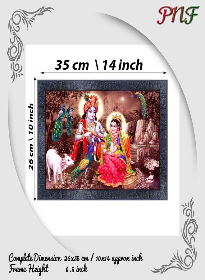 pnf Poster And Frames Radha Krishna Wooden Photo Frame With Acrylic Sheet | For Living, Pooja Room | Home Decoration Item | Best Gifting Option (10 * 14inch,Multicolour,Synthetic) 16475 - Image 2