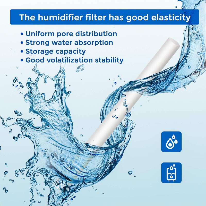 BOAO 40 Pieces Humidifier Sticks Cotton Filter Refill Sticks Wicks Replacement for Portable Personal Diffuser USB Powered Mist Humidifiers in Office Home Bedroom, 2 Sizes with 5.3 Inch 2.7 Inch  - Image 2