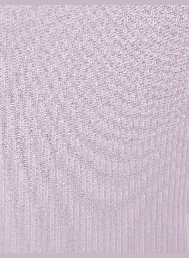 KOTON Ribbed Lace Detail Strappy Tank Top