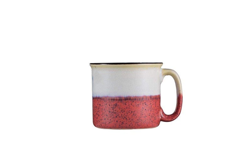 Caffeine Ceramic Handmade Matte White and Coral Peach Maggie Mug 500ml (Set of 2) - Image 3
