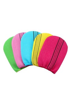 5PCS/Set Exfoliating Bath Washcloth Body Scrub Portable Shower Towel Adults Washing Clean Exfoliate Towel Wash Cleaning