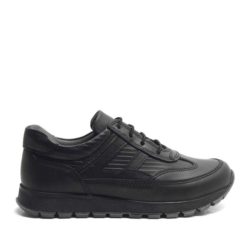 Rakerplus Raker Plus Boys' Black Lace-Up Genuine Leather School Sneakers - Image 3