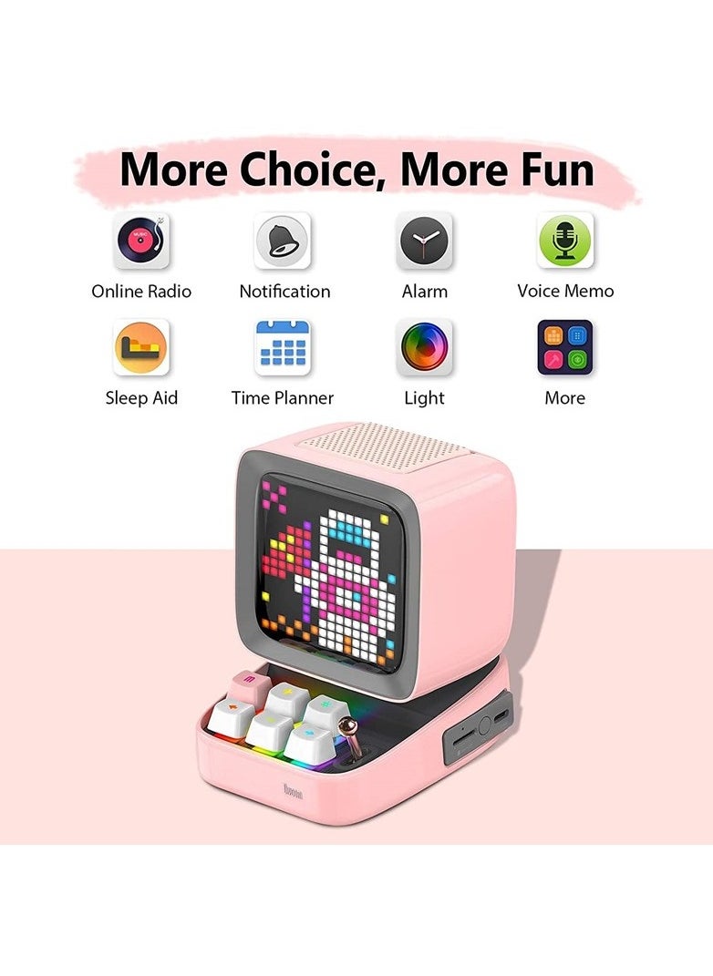Divoom Divoom Ditoo Pro Bluetooth Mini Speaker - Pink  - Image 2