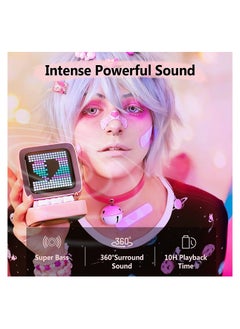 Divoom Divoom Ditoo Pro Bluetooth Mini Speaker - Pink  - Image 4