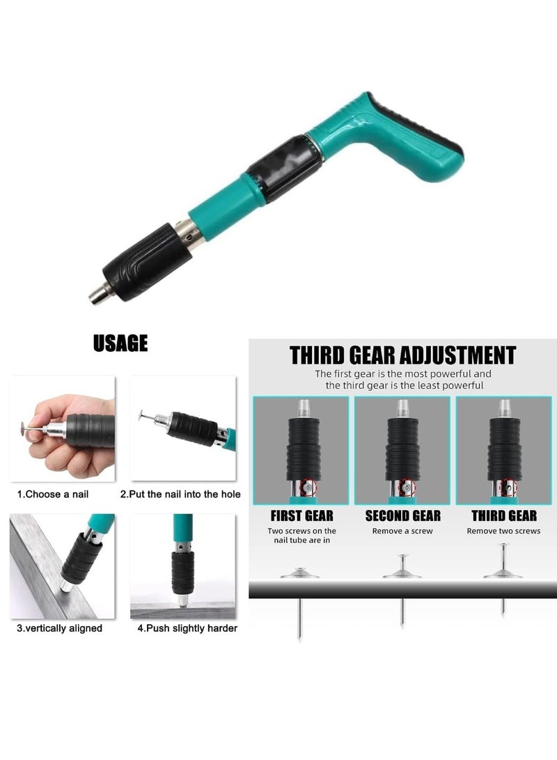 Yuwell Nail Wall Fastening Tool For Cement Wall Manual Steel Nails Gun Tool Concrete Nail Gun Mini Portable Nail Shooting Machine For Household Woodworking - Image 2