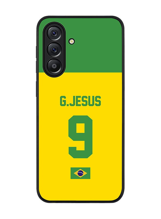 Stylizedd For Samsung Galaxy A56 5G Case,Slim fit Camera Protection, Shockproof Thin Phone cover  - Football - Brazil,  G.Jesus - Image 1