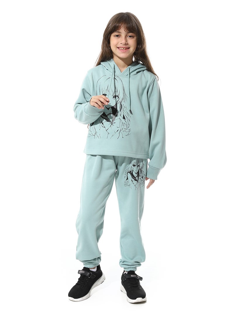 Caesar Printed Girls Meleton Training Suit - Image 1