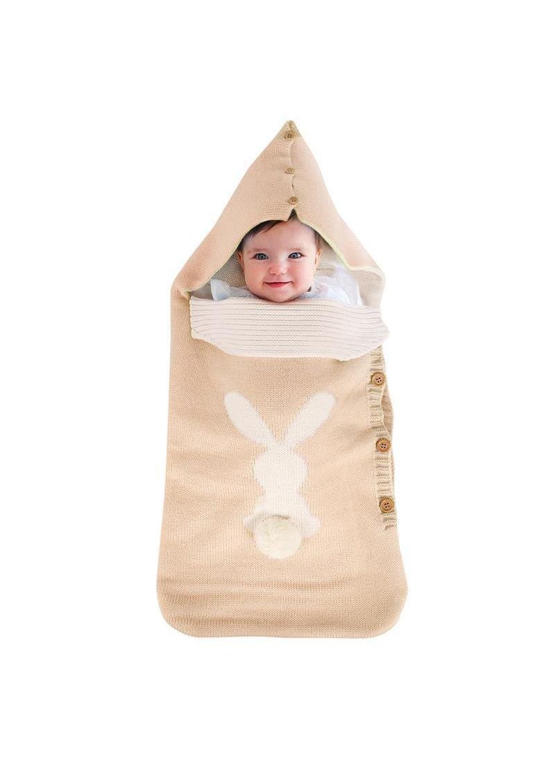 General - Comfortable Unisex Soft Warm Button Knit Sleeping Sack Baby Bag Use For Stroller Cot - Image 1