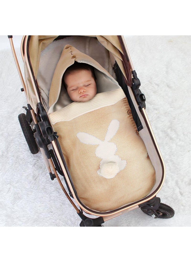General - Comfortable Unisex Soft Warm Button Knit Sleeping Sack Baby Bag Use For Stroller Cot - Image 1