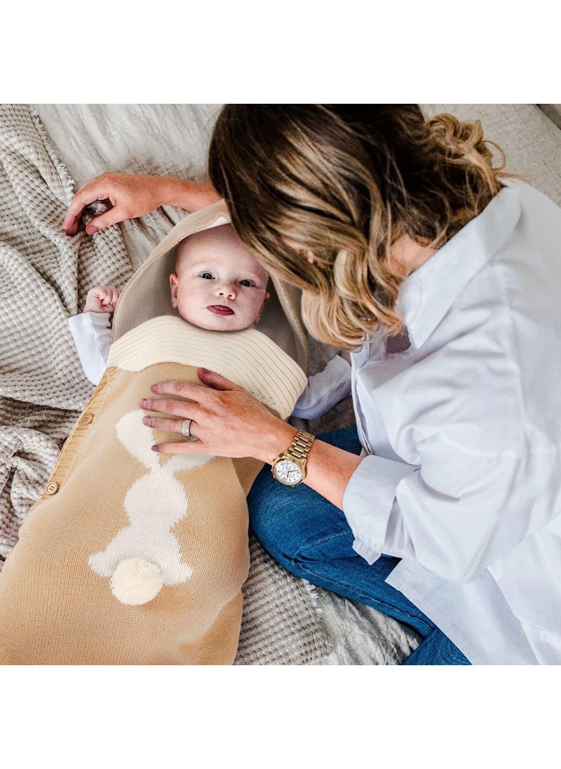 General - Comfortable Unisex Soft Warm Button Knit Sleeping Sack Baby Bag Use For Stroller Cot - Image 1