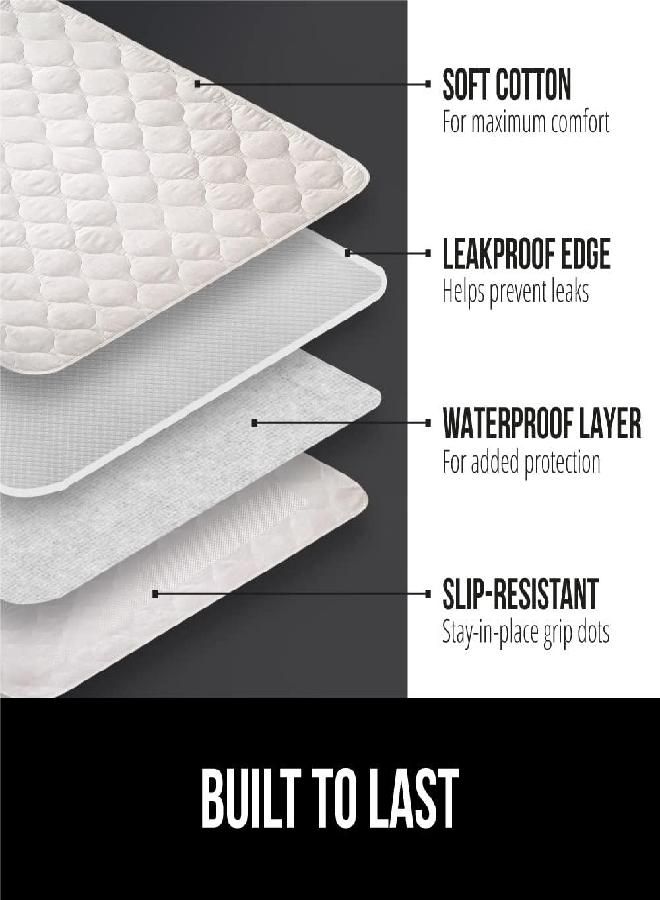 Royal Heritage Home Super Absorbent Waterproof Reusable Underpads - 34" x 76" - Heavy Duty Absorbency Washable Bed Incontinence Pads - Chux for Adults, Kids, & Pets - Sheet & Mattress Pad Protector - Made in America - Image 1
