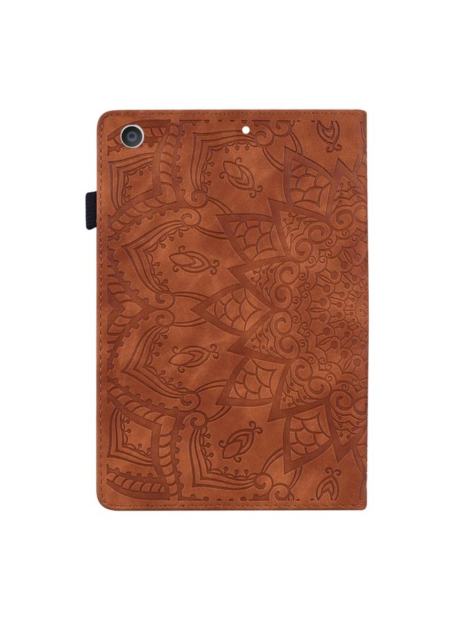 Zaboon Case For iPad 10.2 2021 / 2020 / 2019 Calf Pattern Double Folding Design Embossed Leather Case with Holder & Card Slots & Pen Slot & Elastic Band - Image 3