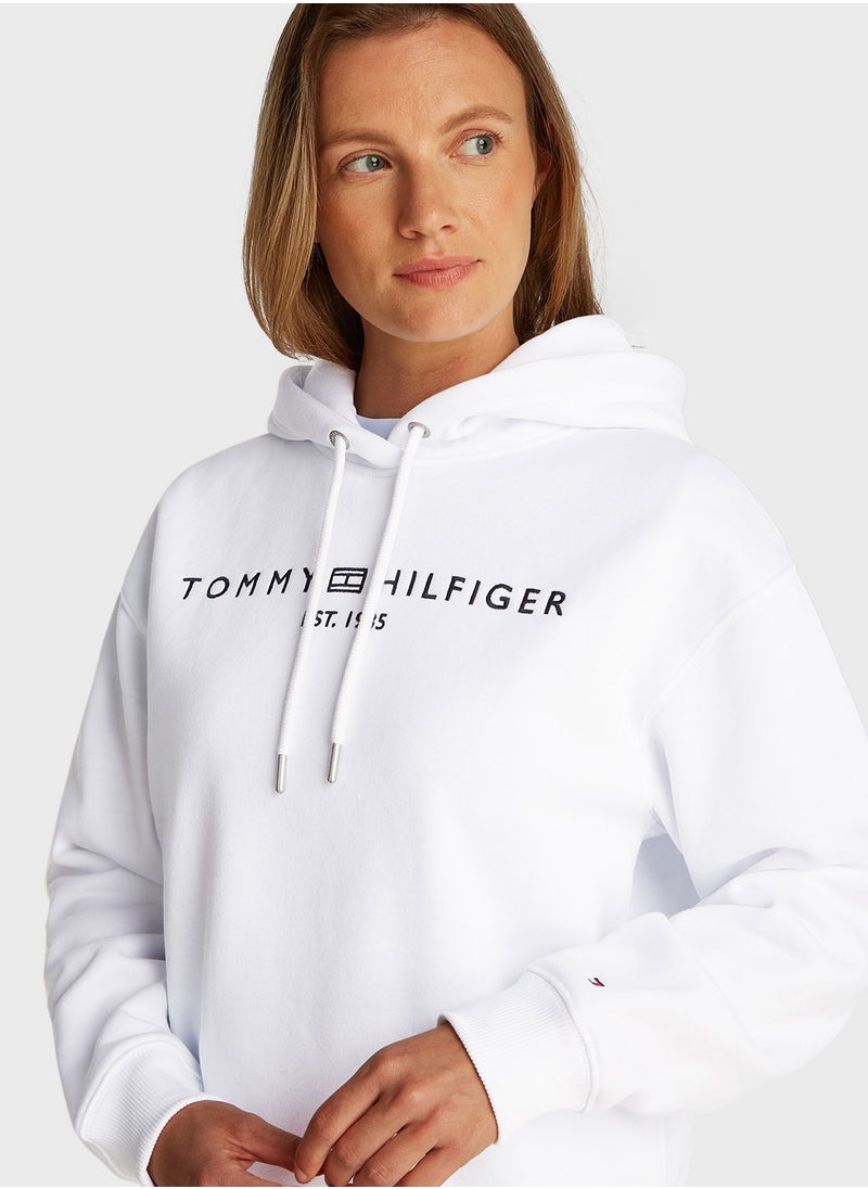 TOMMY HILFIGER Logo Drawstring Hoodie  - Image 3