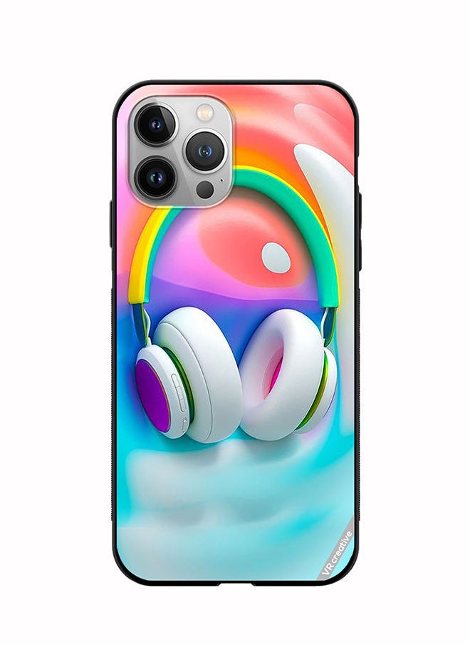 VR CREATIVE - Protective Case Cover For Apple iPhone 11 Pro Max Music Headphones Design Multicolour - Image 1
