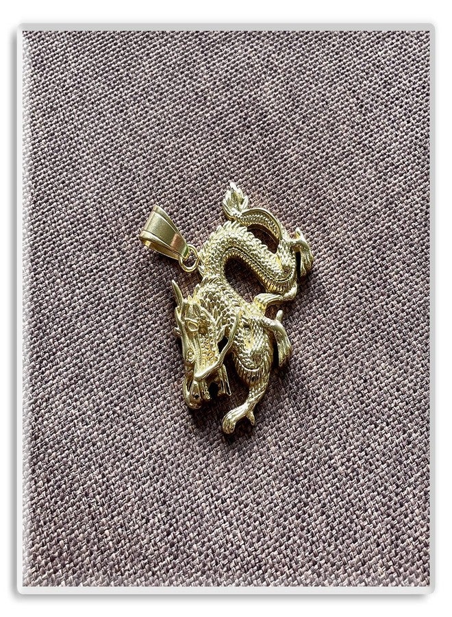 Xusamss Punk Rock Titanium Steel Dragon Pendant Necklace,22inches Link Chain - Image 3