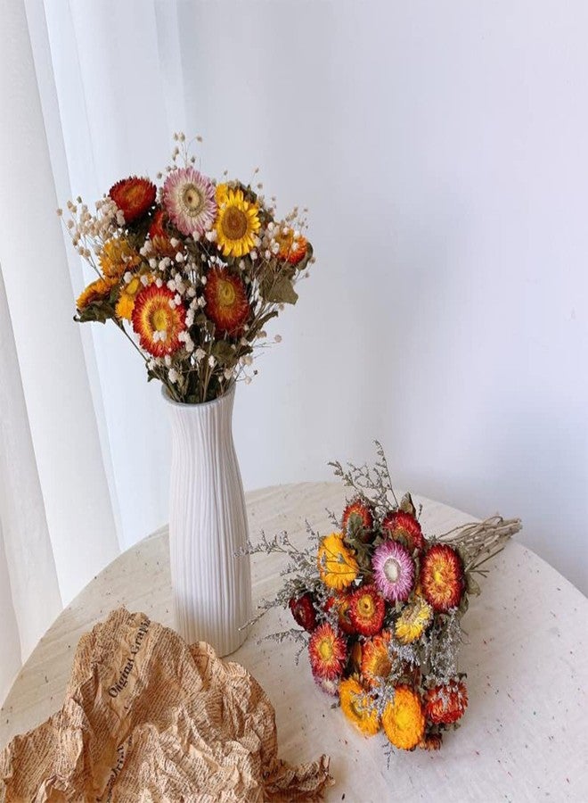 تو جيت باقة زهور الأقحوان المجففة الطبيعية من توجيت، 40 قطعة، مع ساق، مثالية لحفلات الزفاف والمنزل والمكتب والمناسبات الخاصة. - Image 5