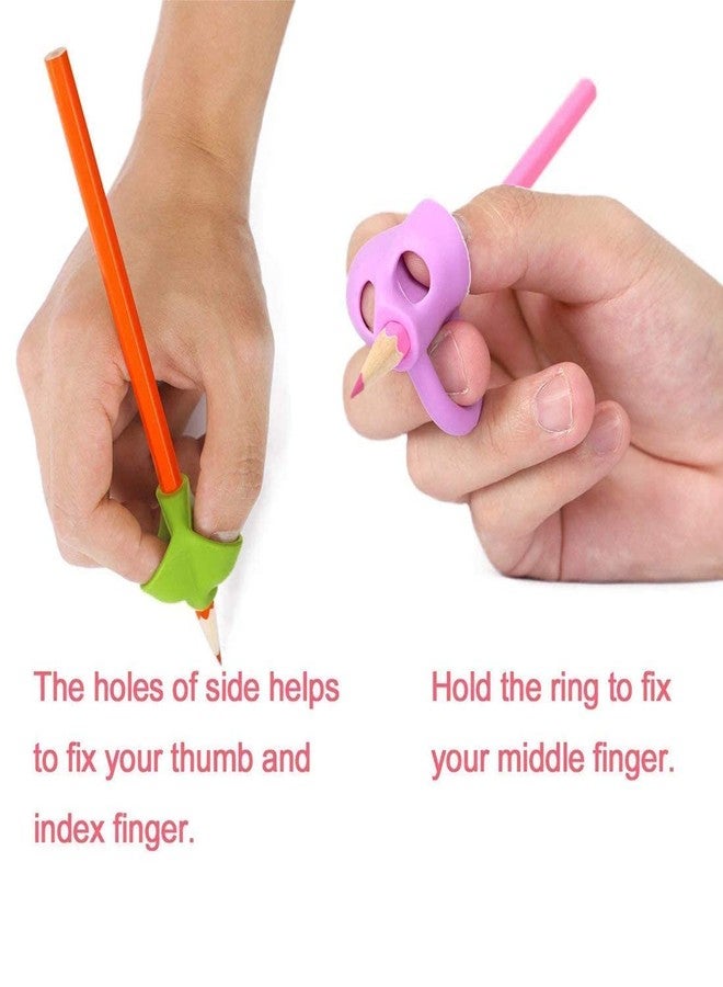 Newvent Silicone Pencil Grips for Kids Handwriting | Pencil And Pen Grip Posture Correction Tool for Children (Pack of 3) - Image 4