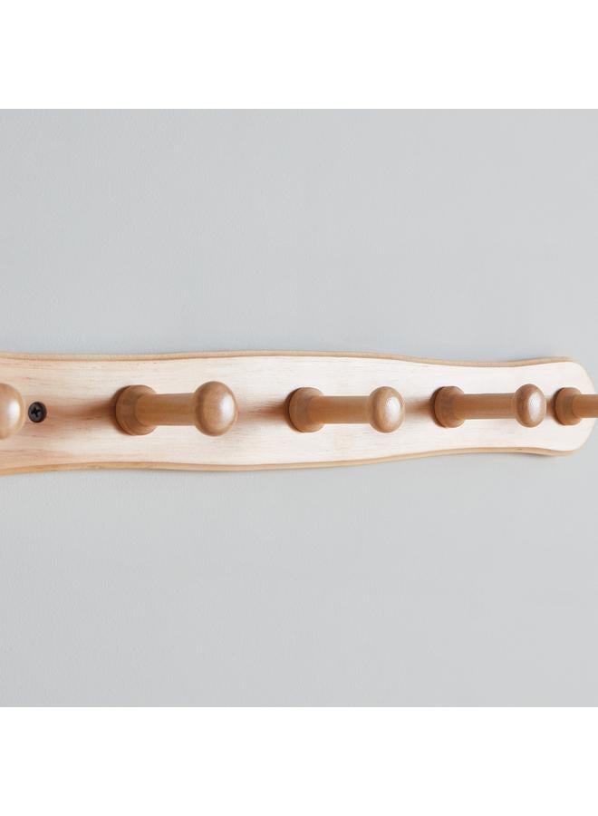 Natura Wooden 5 Peg Wall Mounted Hook Rack - Image 3