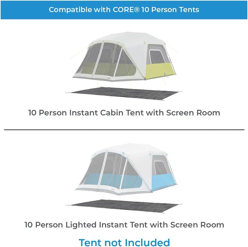 Core Outdoor Tent Footprints | Perfect Tarp Camping Accessories for Easy Camp Setup (10 Person Tents) - Image 3